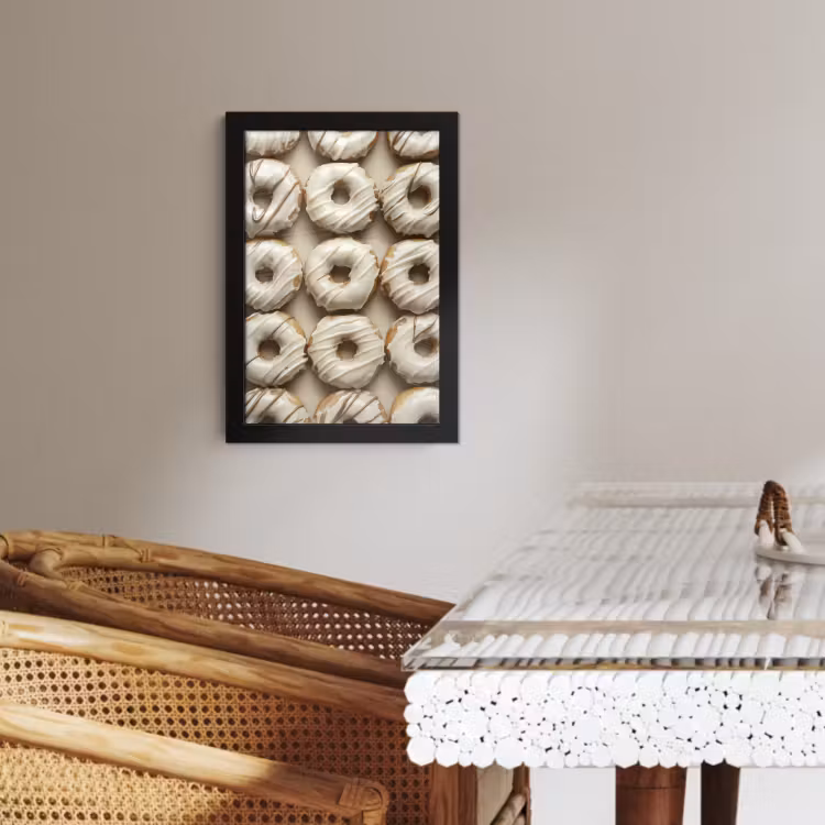 Cadre Photo - Donuts - Chocolat - Blanc - Beige — 4