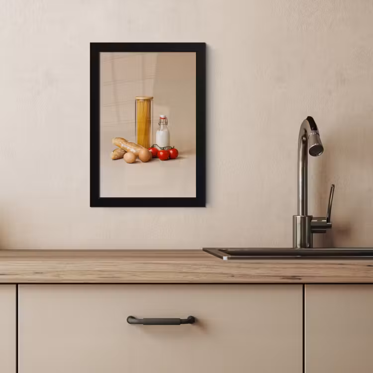 Cadre Photo - Spaghetti - Lait - Tomates - Œufs - Pain — 3
