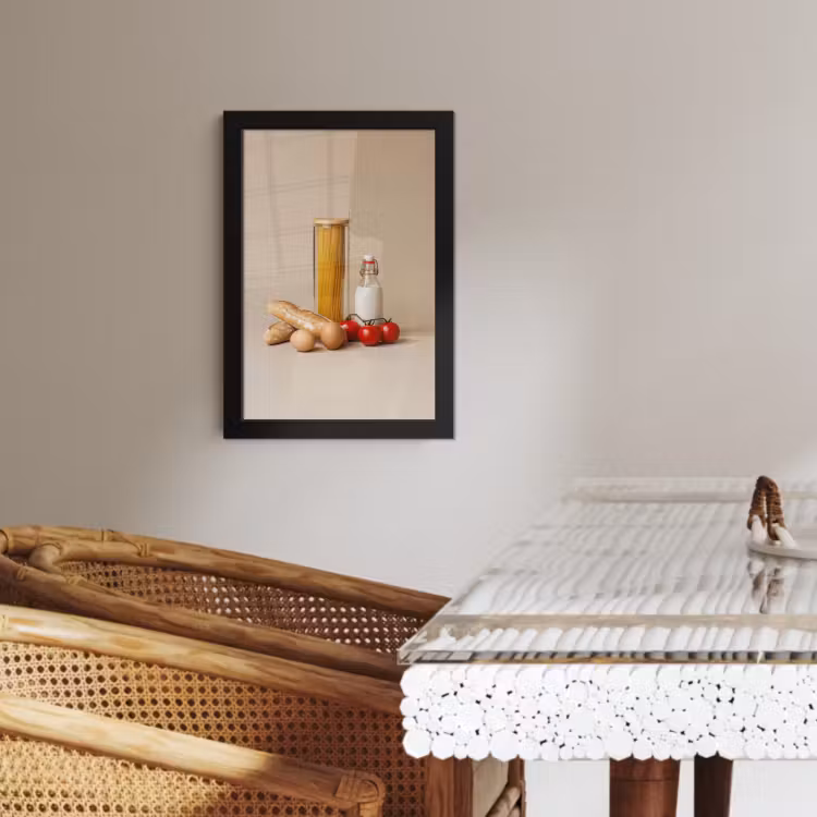 Cadre Photo - Spaghetti - Lait - Tomates - Œufs - Pain — 4