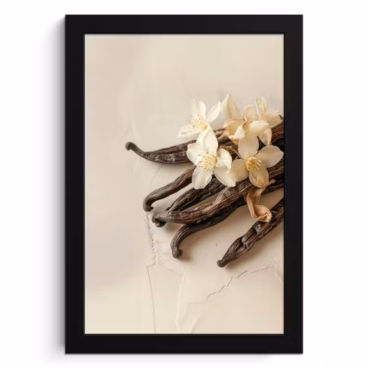 Cadre Photo - Vanille - Floral - Beige — 1