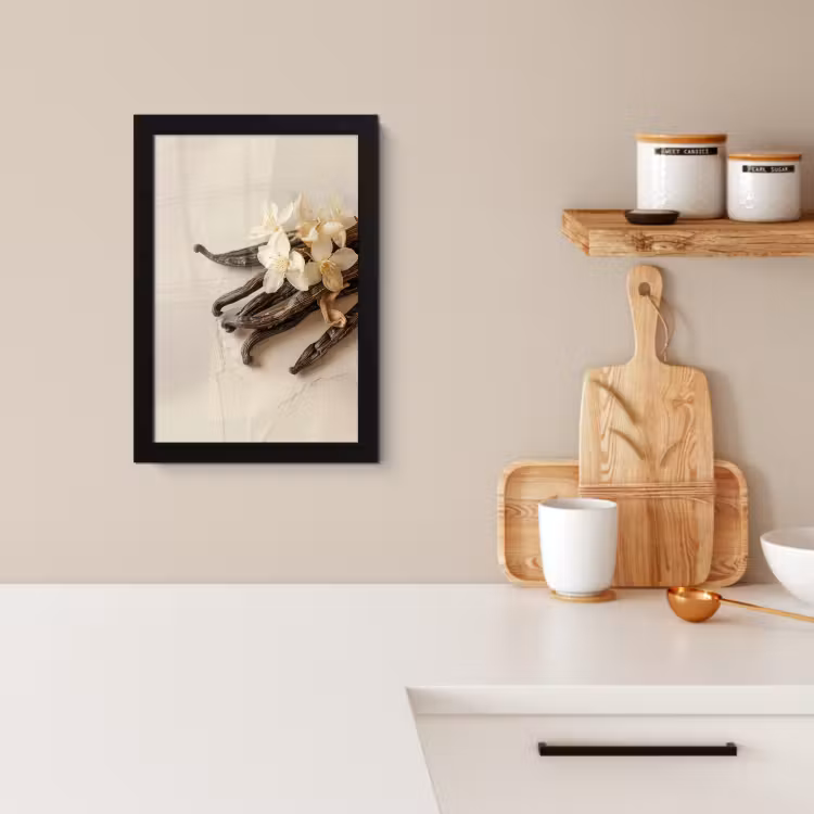 Cadre Photo - Vanille - Floral - Beige — 2