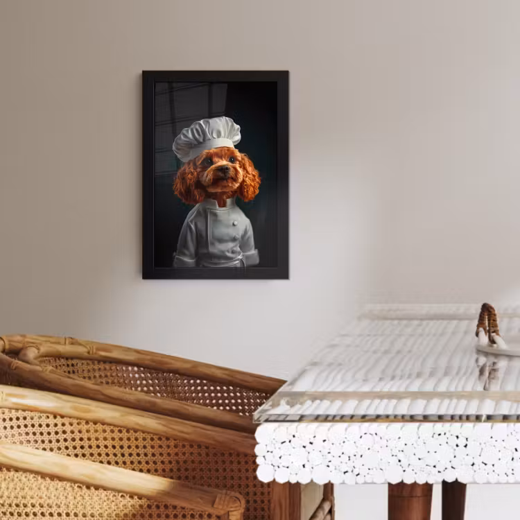 Cadre Photo - Brun - Cuisinier - Chien — 3