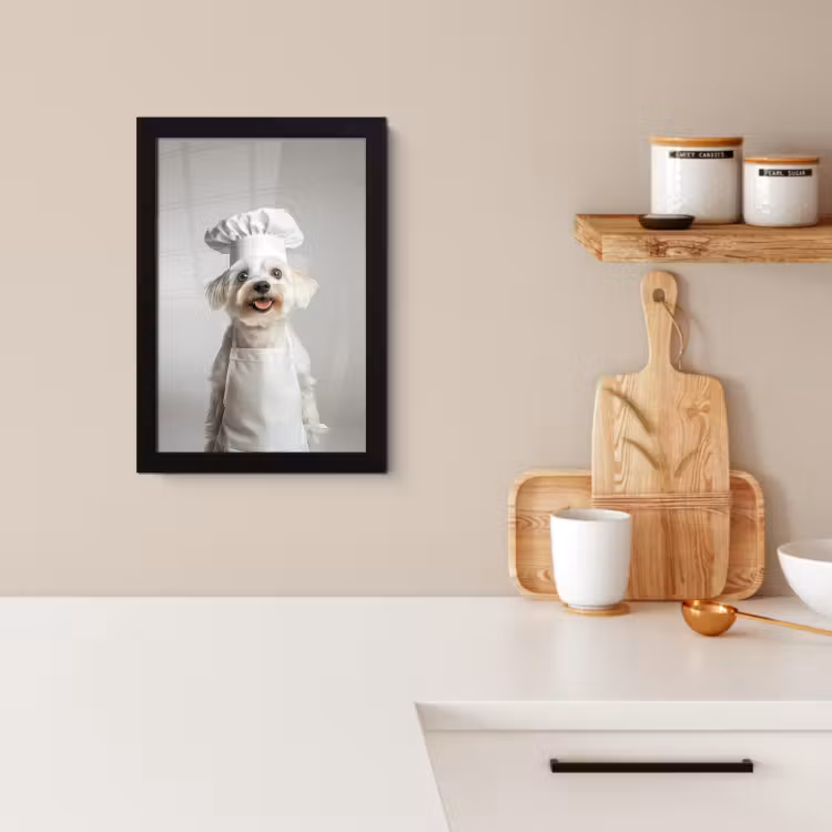 Cadre Photo - Chien - Blanc - Cuisinier — 2