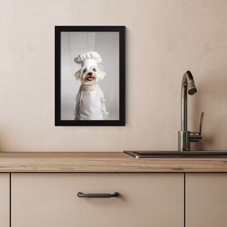 Cadre Photo - Chien - Blanc - Cuisinier — 4