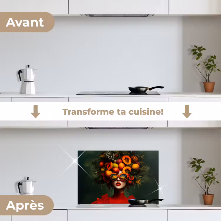 Fond de hotte - Femme - Fruits - Papaye - Ananas — 7