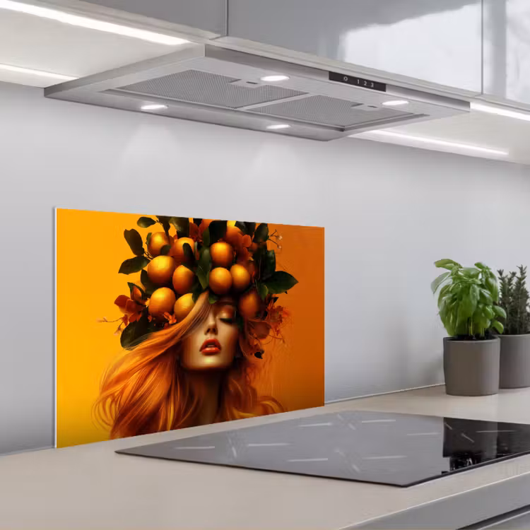 Fond de hotte - Femme - Citrons - Fleur - Jaune — 1
