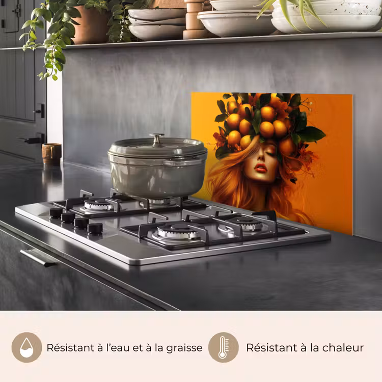 Fond de hotte - Femme - Citrons - Fleur - Jaune — 2