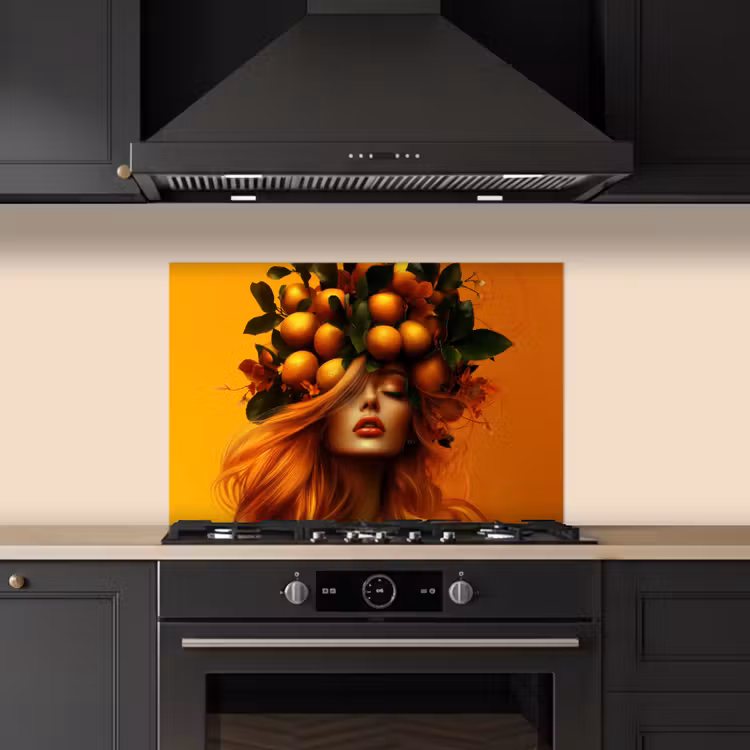 Fond de hotte - Femme - Citrons - Fleur - Jaune — 5