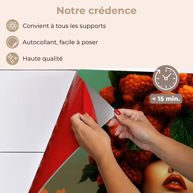 Fond de hotte - Femme - Framboises - Feuilles — 4