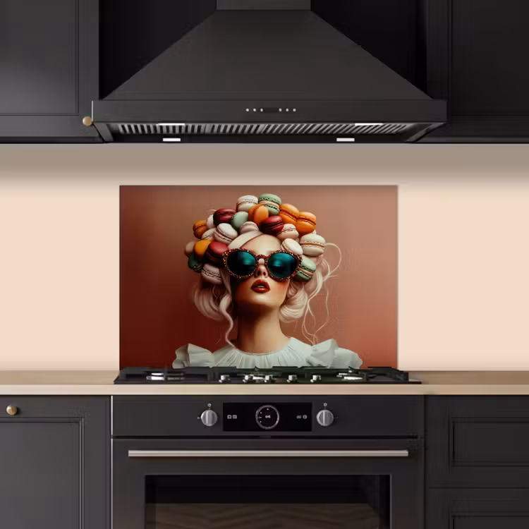 Fond de hotte - Femme - Macarons - Lunettes — 5