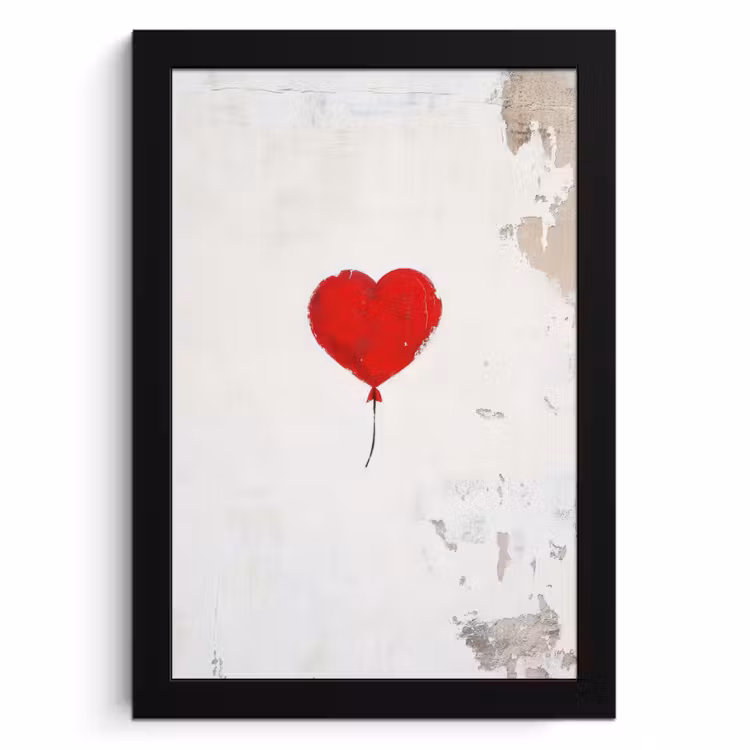 Cadre Photo - Ballon - Rouge - Coeur — 1