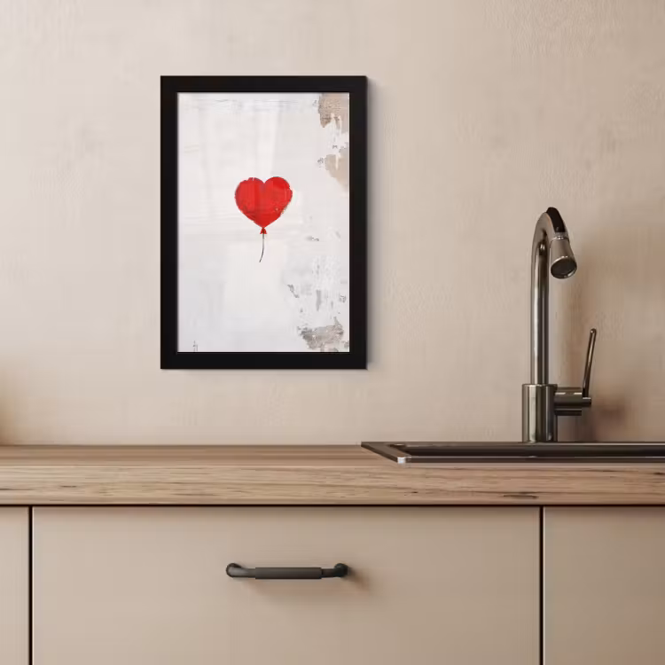 Cadre Photo - Ballon - Rouge - Coeur — 3