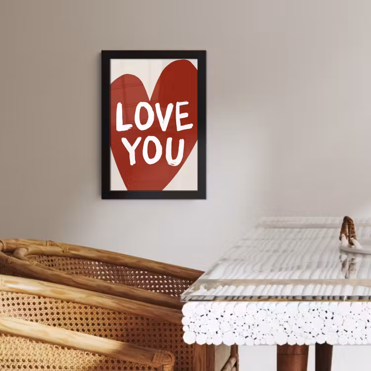 Cadre Photo - Loveyou - Coeur - Rouge — 4