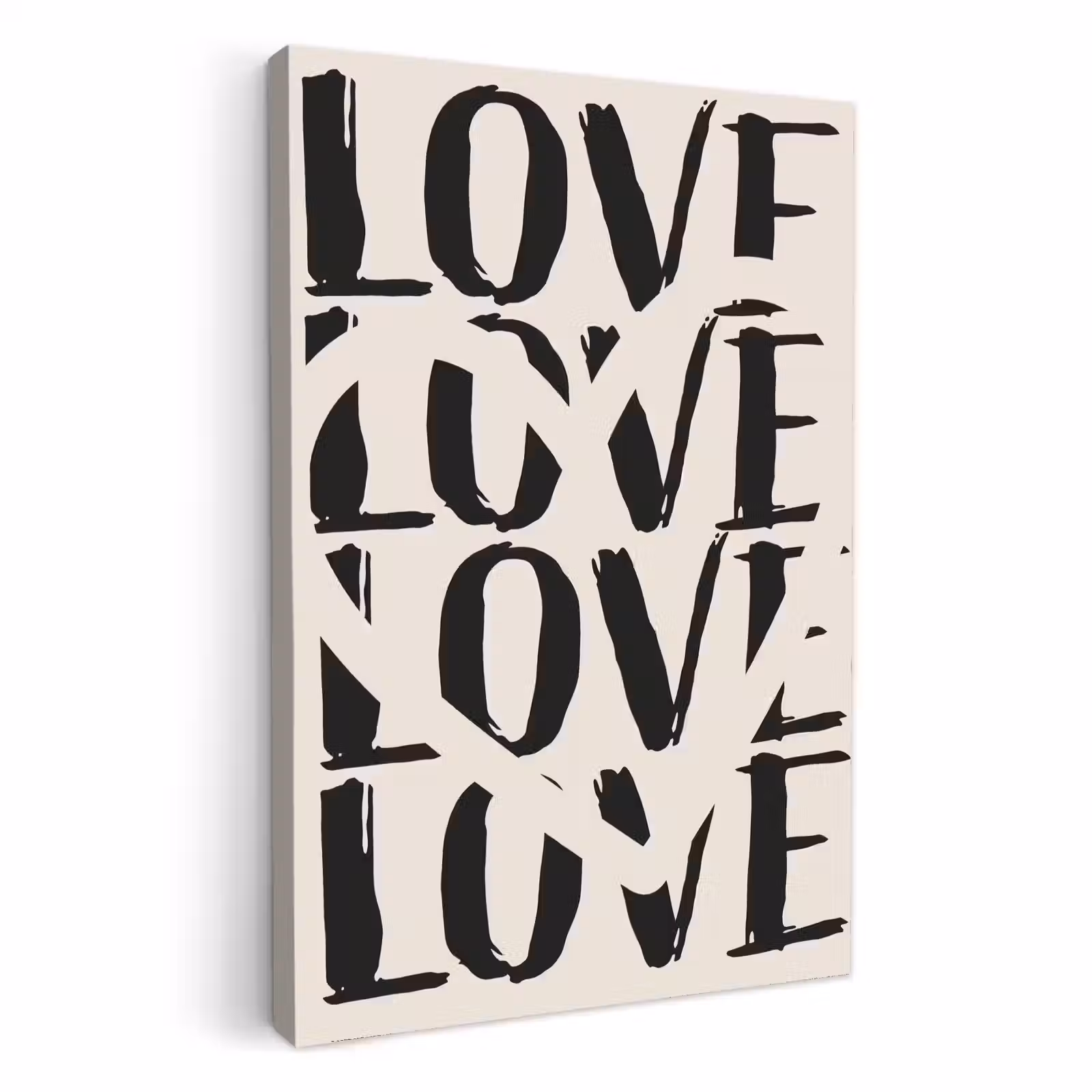 Tableau sur toile - Amour - Coeur - Beige — 1