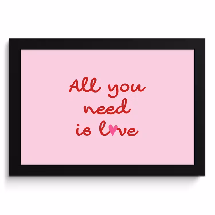Cadre Photo - Texte - Rose - Amour - Coeur — 1