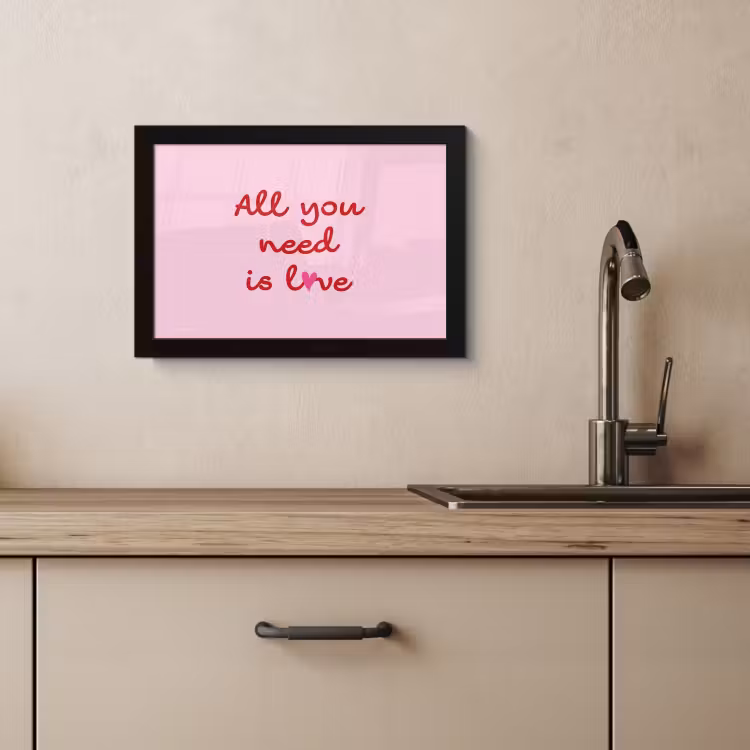 Cadre Photo - Texte - Rose - Amour - Coeur — 2