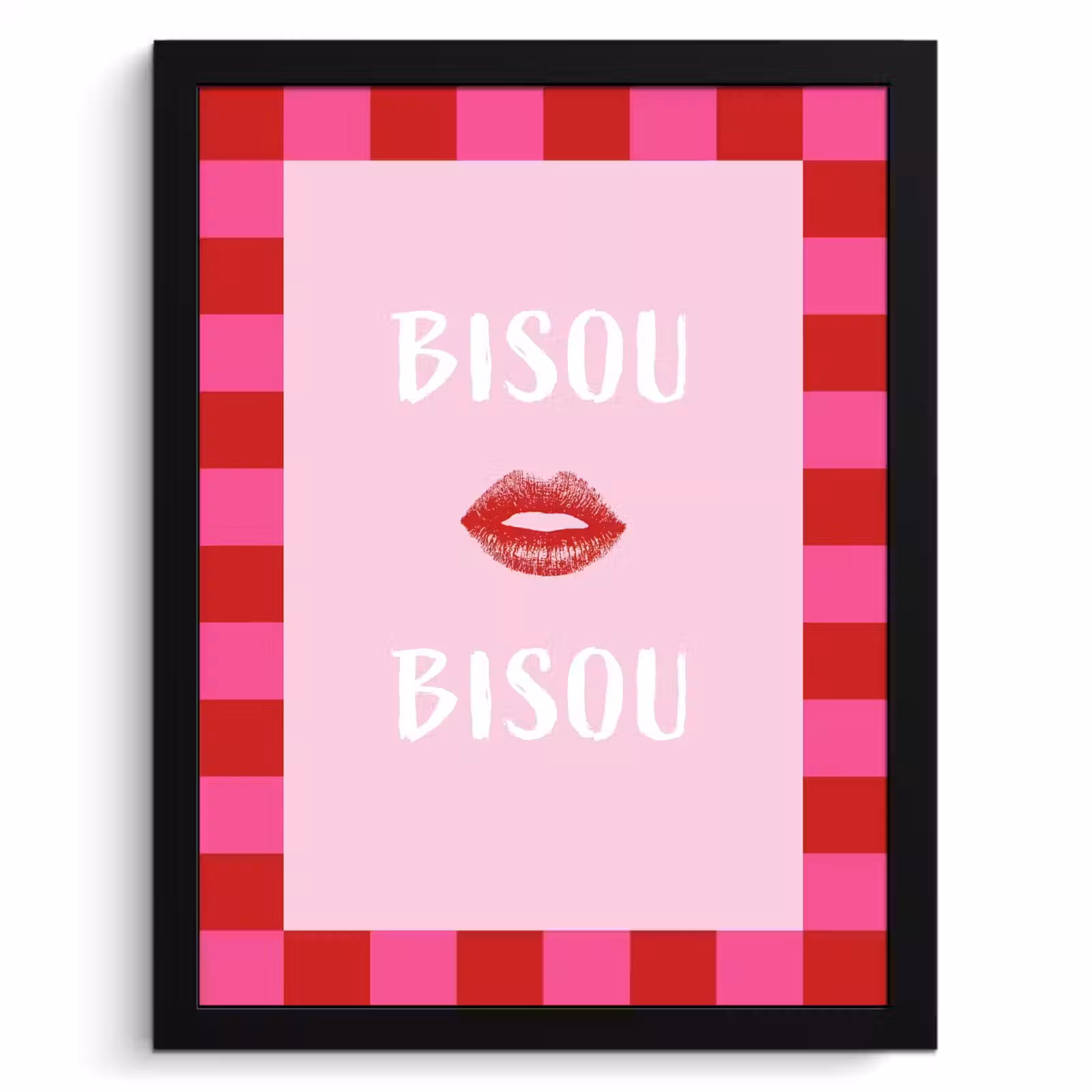 Cadre Photo - Baiser - Rose - Français - Valentin — 1