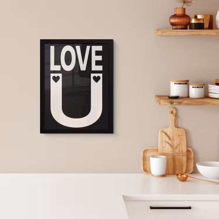 Cadre Photo - Amour - Noir - Minimaliste — 2