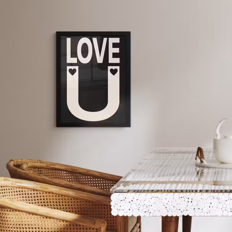 Cadre Photo - Amour - Noir - Minimaliste — 3