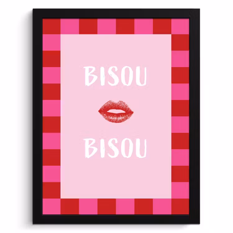 Cadre Photo - Baiser - Rose - Français - Valentin — 1