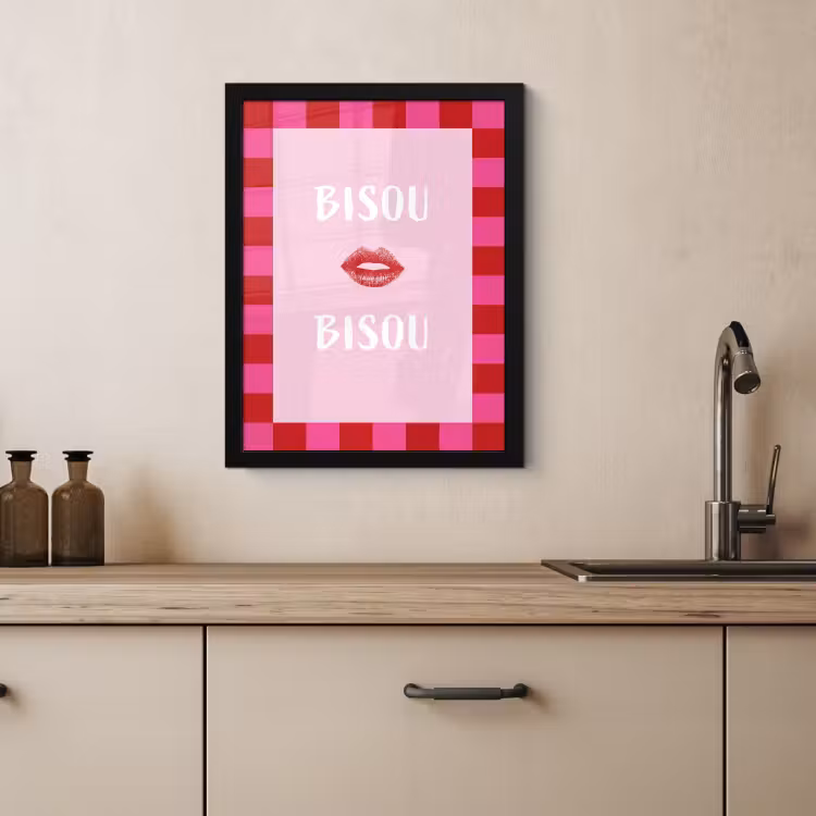 Cadre Photo - Baiser - Rose - Français - Valentin — 3