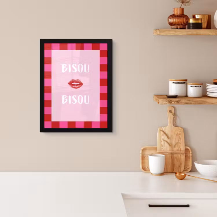 Cadre Photo - Baiser - Rose - Français - Valentin — 4