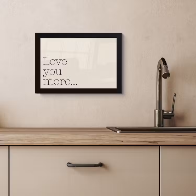Cadre Photo - Minimaliste - Amour - Beige — 2
