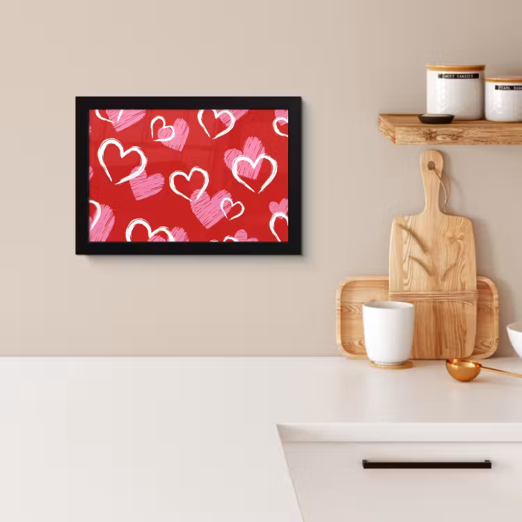 Cadre Photo - Motif - Coeurs - Rose - Valentin — 2