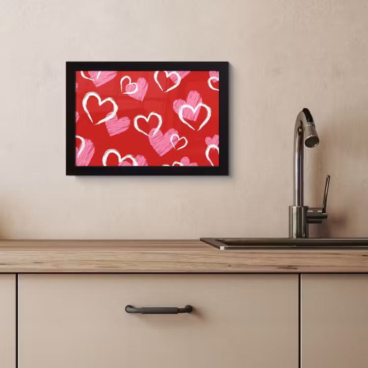 Cadre Photo - Motif - Coeurs - Rose - Valentin — 4