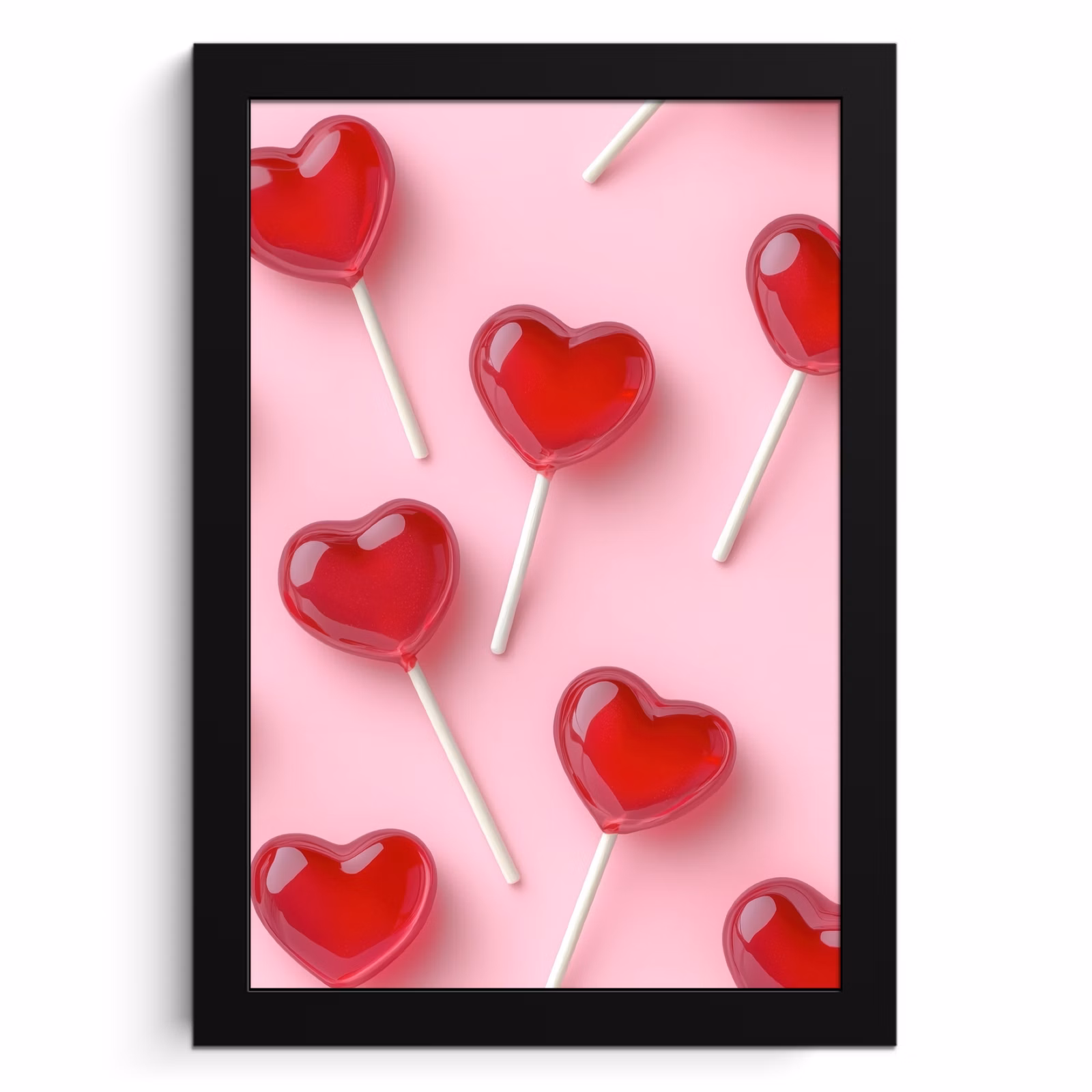 Cadre Photo - Sucettes - Coeurs - Rose — 1