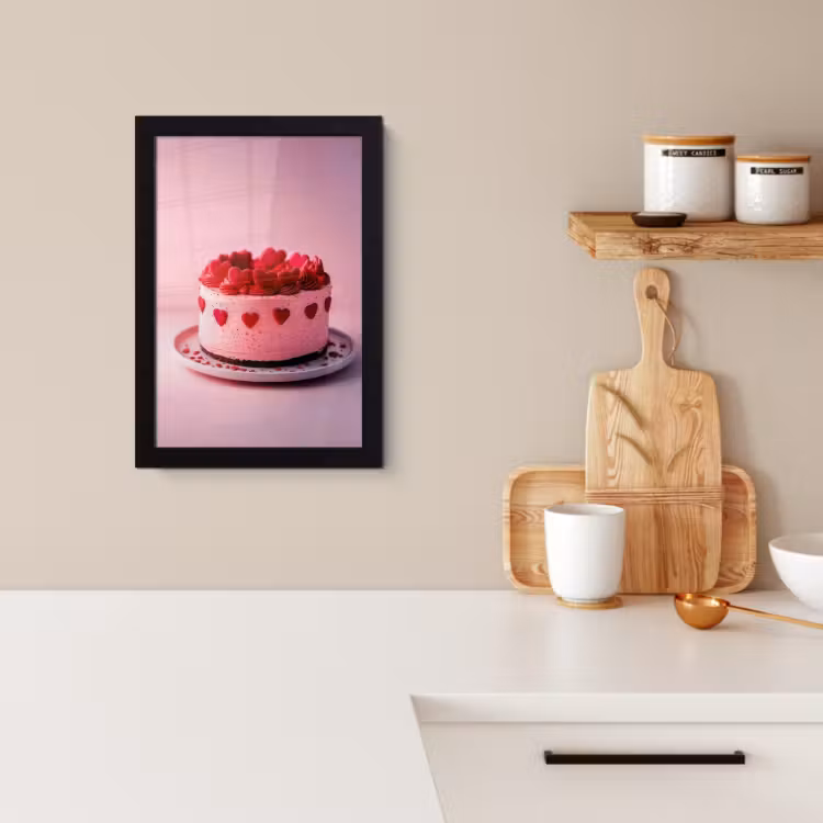 Cadre Photo - Gâteau - Coeur - Rose — 2