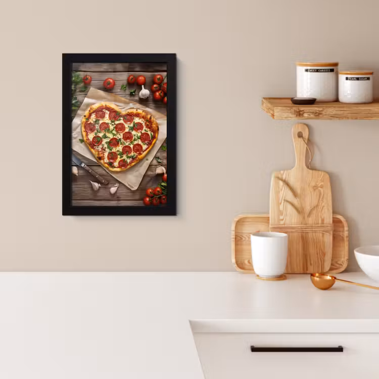 Cadre Photo - Pizza - Coeur - Pepperoni - Tomate — 2