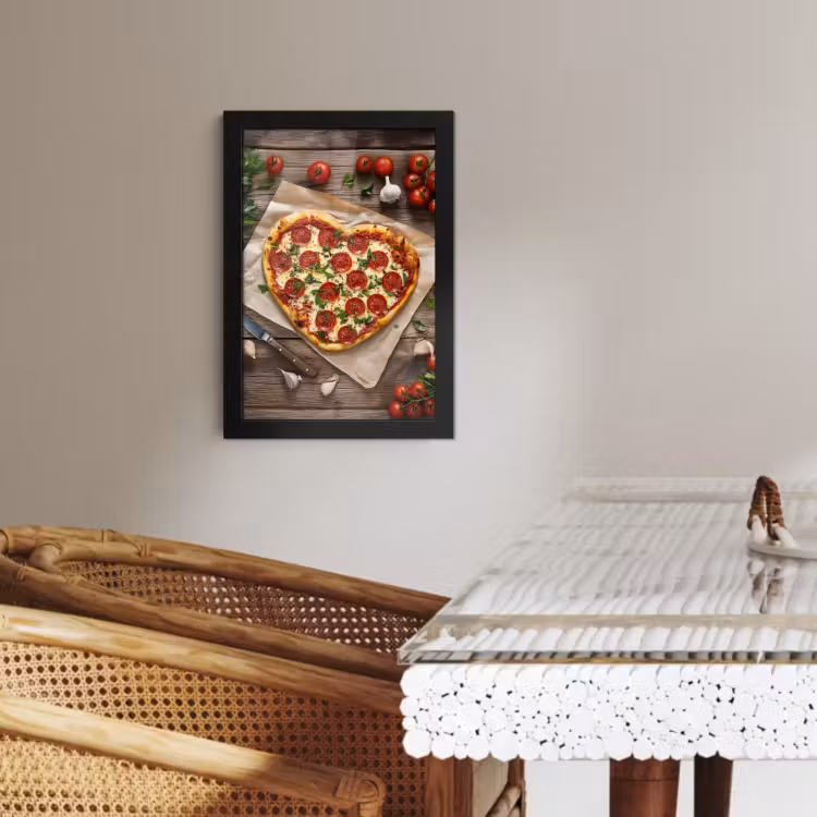 Cadre Photo - Pizza - Coeur - Pepperoni - Tomate — 3