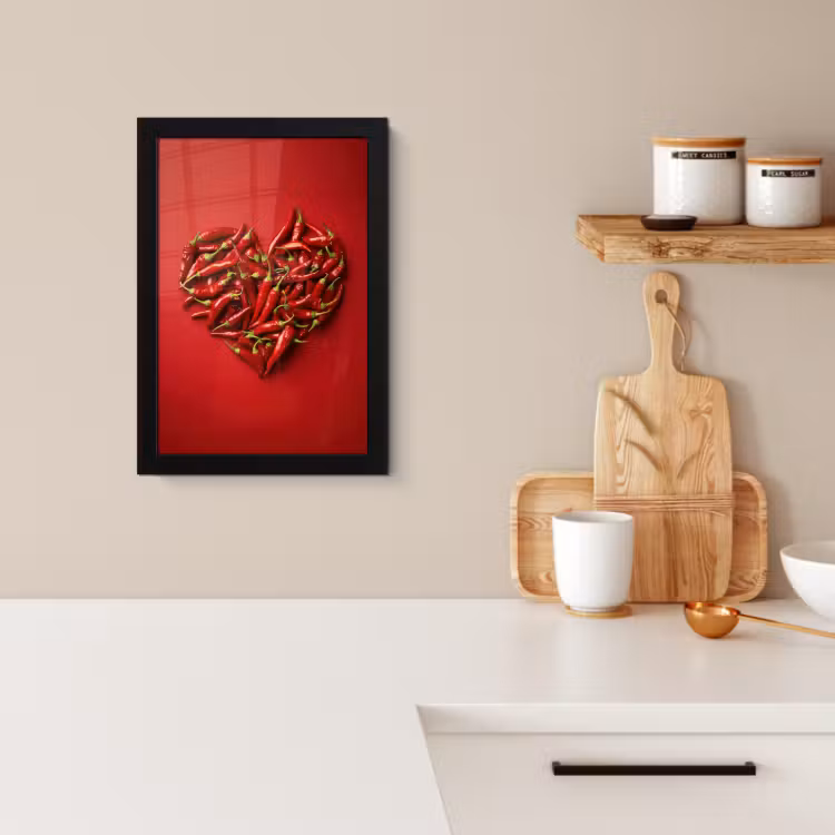 Cadre Photo - Poivrons - Rouge - Coeur — 3