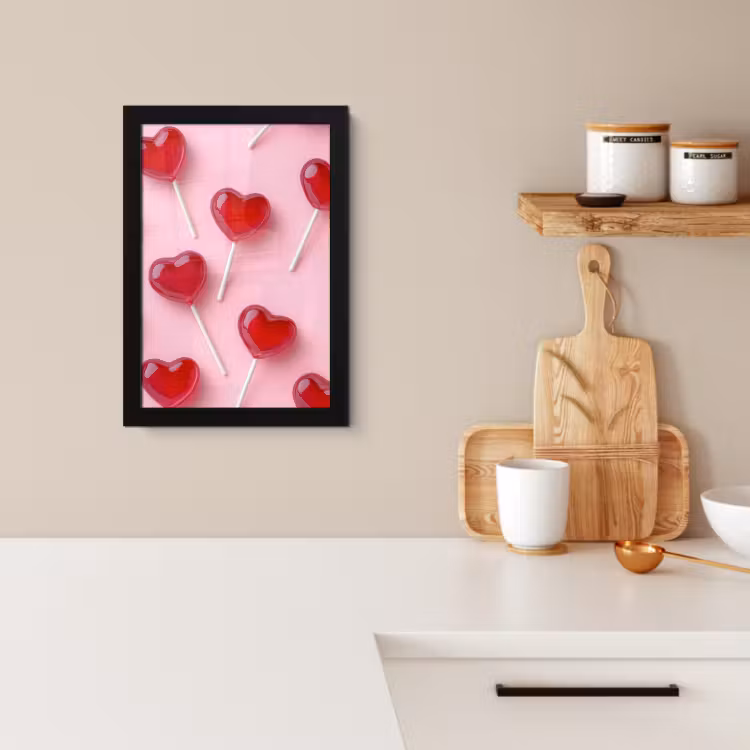 Cadre Photo - Sucettes - Coeurs - Rose — 2