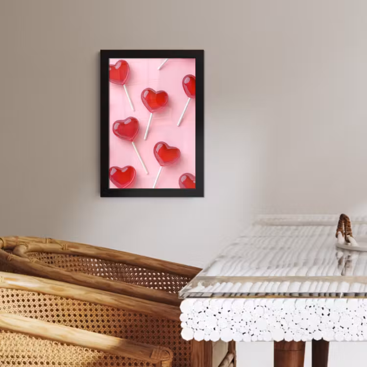 Cadre Photo - Sucettes - Coeurs - Rose — 3