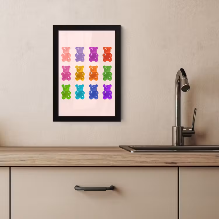 Cadre Photo - Ours - Coloré - Bonbons — 2