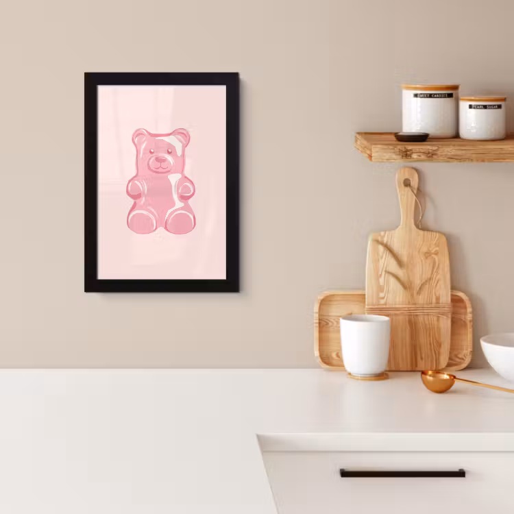 Cadre Photo - Ours - Rose - Bonbons — 2