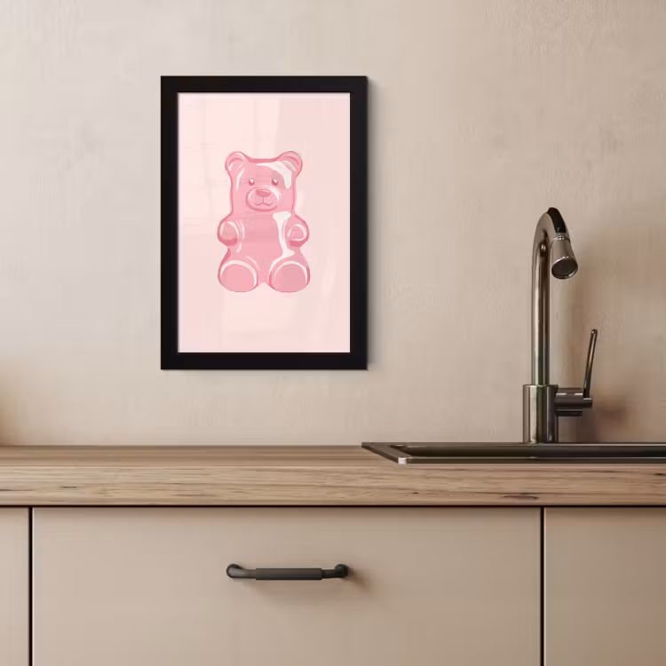 Cadre Photo - Ours - Rose - Bonbons — 3
