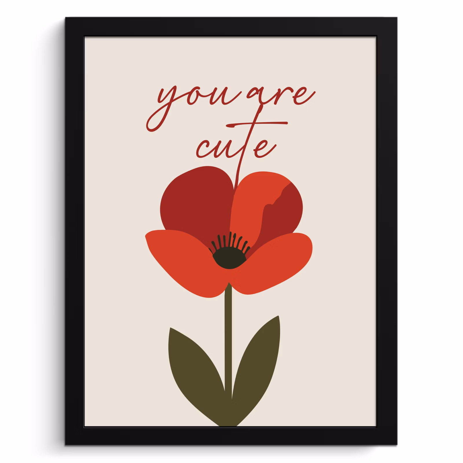Cadre Photo - Coquelicot - Fleur - Rouge - Valentin — 1