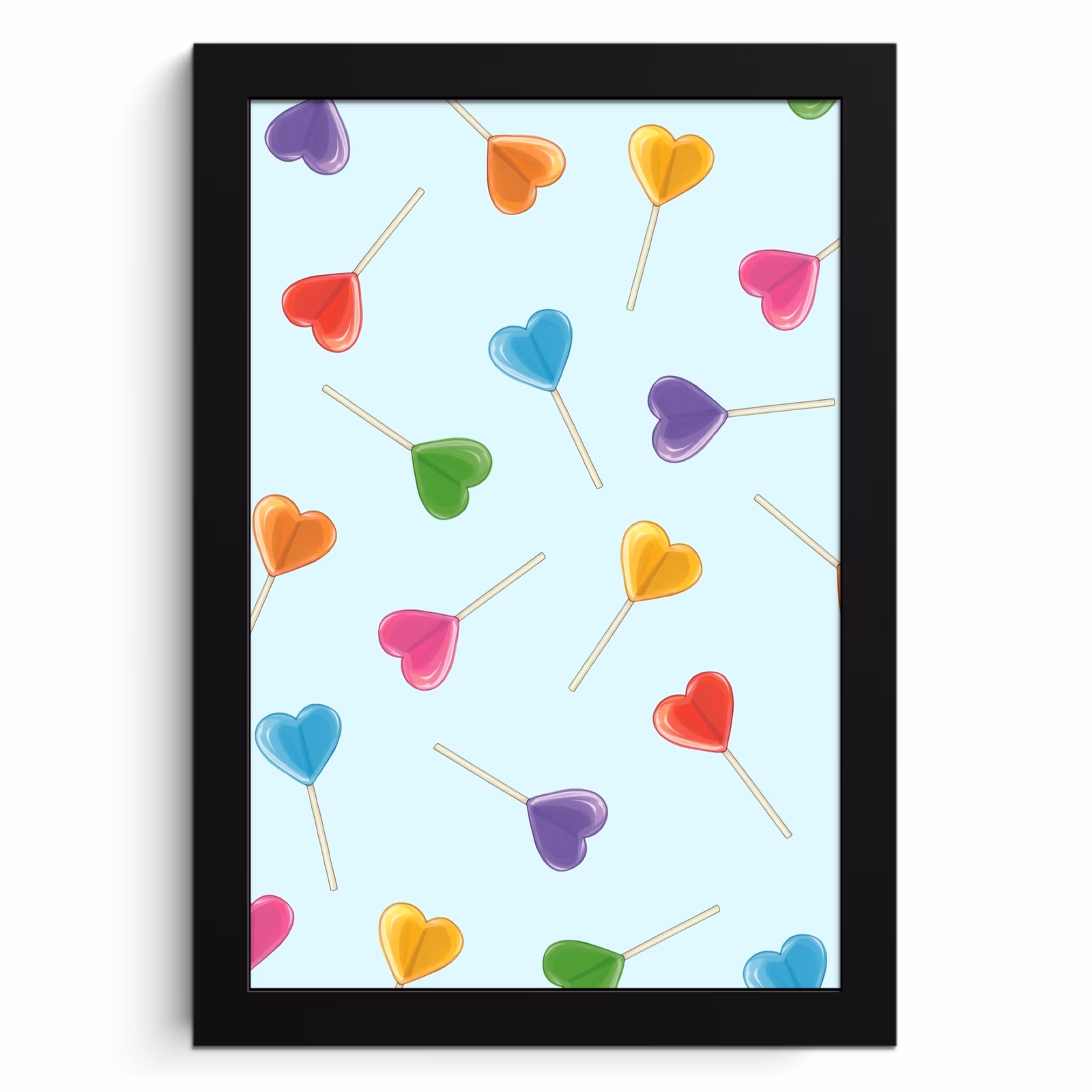 Cadre Photo - Sucette - Arc-en-ciel - Bonbons — 1