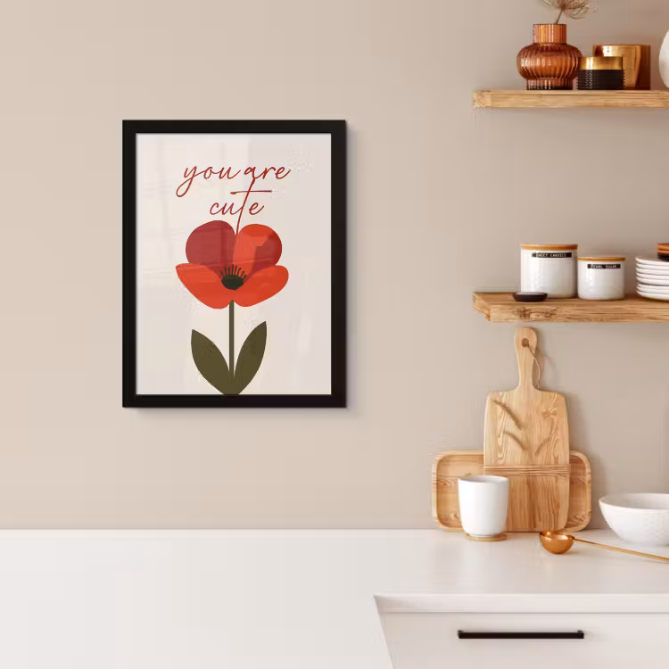Cadre Photo - Coquelicot - Fleur - Rouge - Valentin — 3