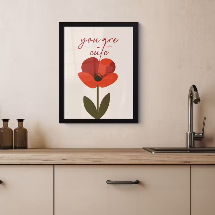 Cadre Photo - Coquelicot - Fleur - Rouge - Valentin — 4