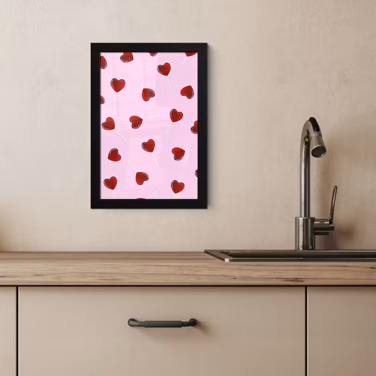 Cadre Photo - Rose - Coeur - Sucette - Bonbon — 3