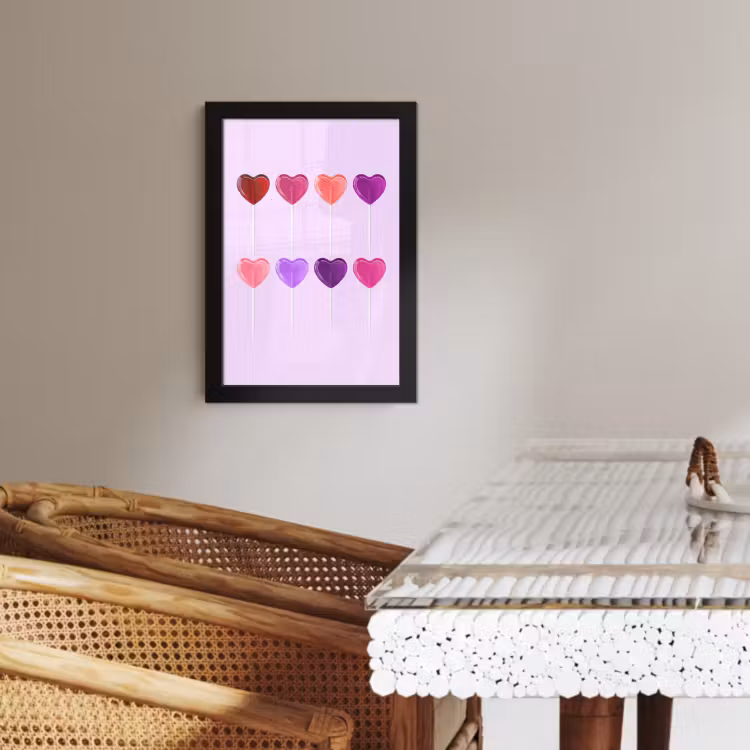 Cadre Photo - Sucette - Coeur - Rose - Bonbons — 3
