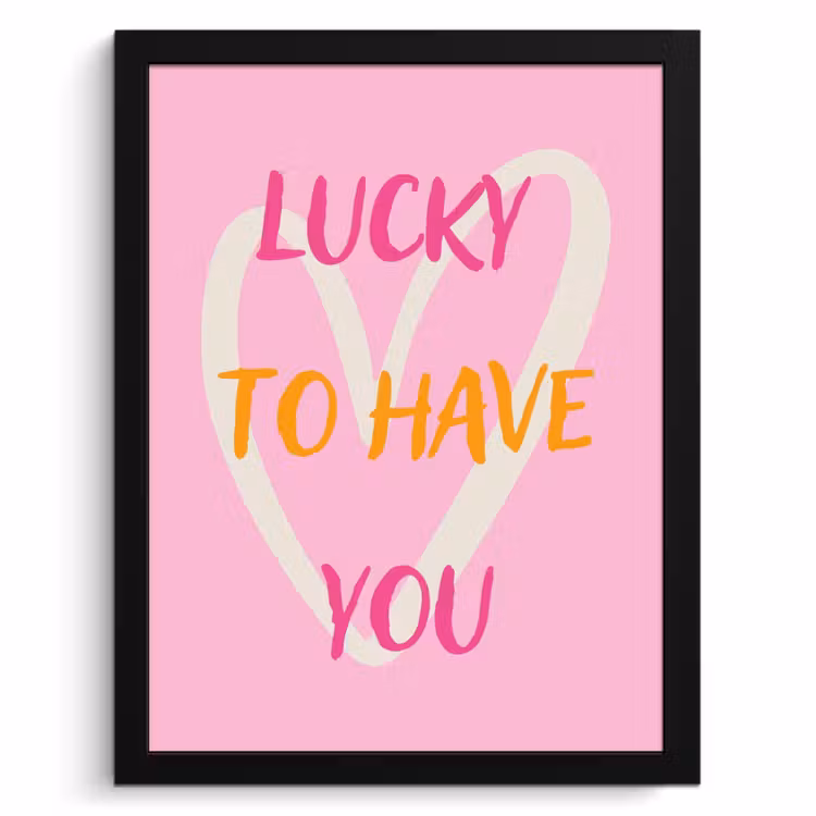 Cadre Photo - Chanceux - Amour - Valentin - Rose — 1