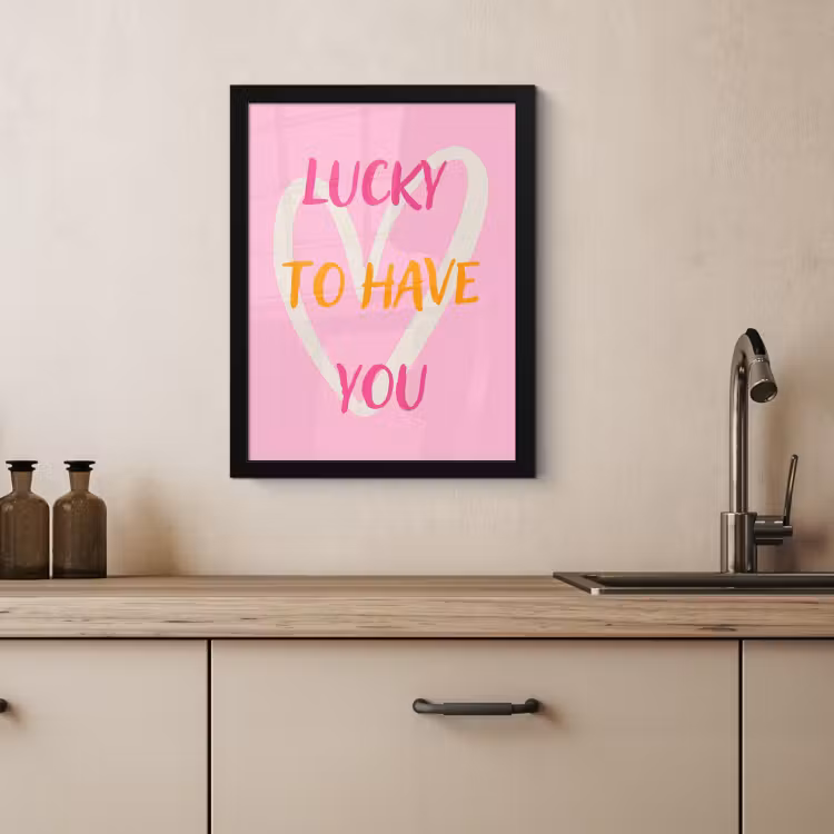 Cadre Photo - Chanceux - Amour - Valentin - Rose — 3