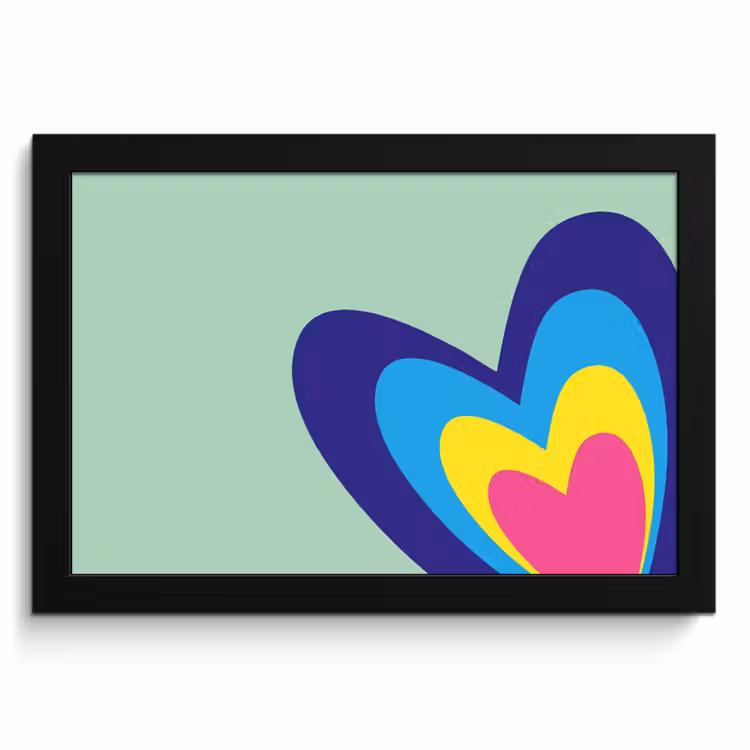 Cadre Photo - Coeurs - Colorés - Valentin — 1