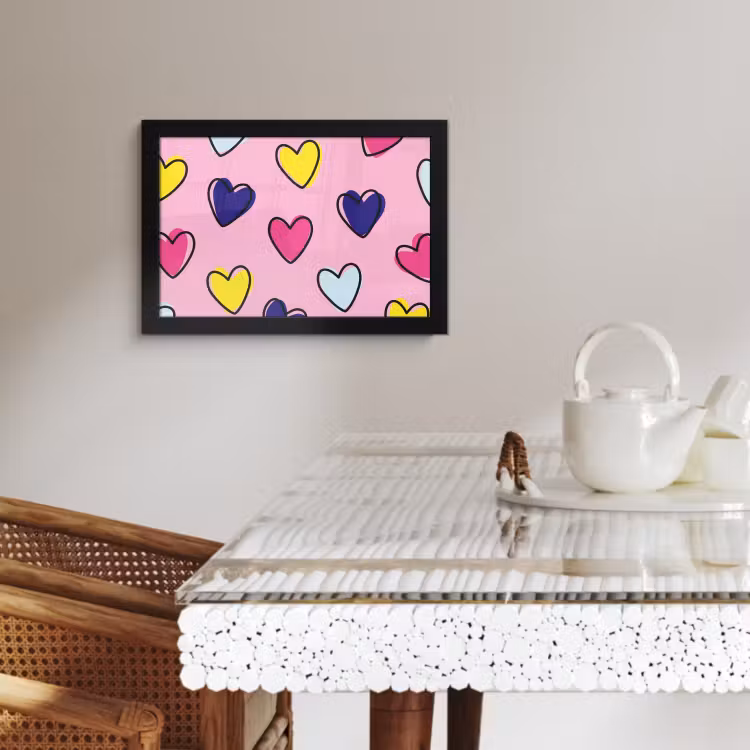 Cadre Photo - Coeurs - Valentin - Motif - Coloré — 3