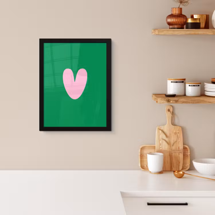 Cadre Photo - Vert - Coeur - Minimaliste - Valentin — 2